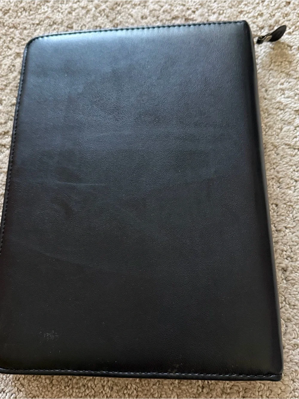 Cambridge Black Leather Organizer Cards Paper Three Gold 1